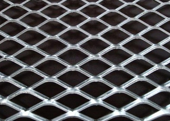 Office Facade Heavy Duty Expanded Metal Mesh , Original Color Raised Expanded Metal Mesh